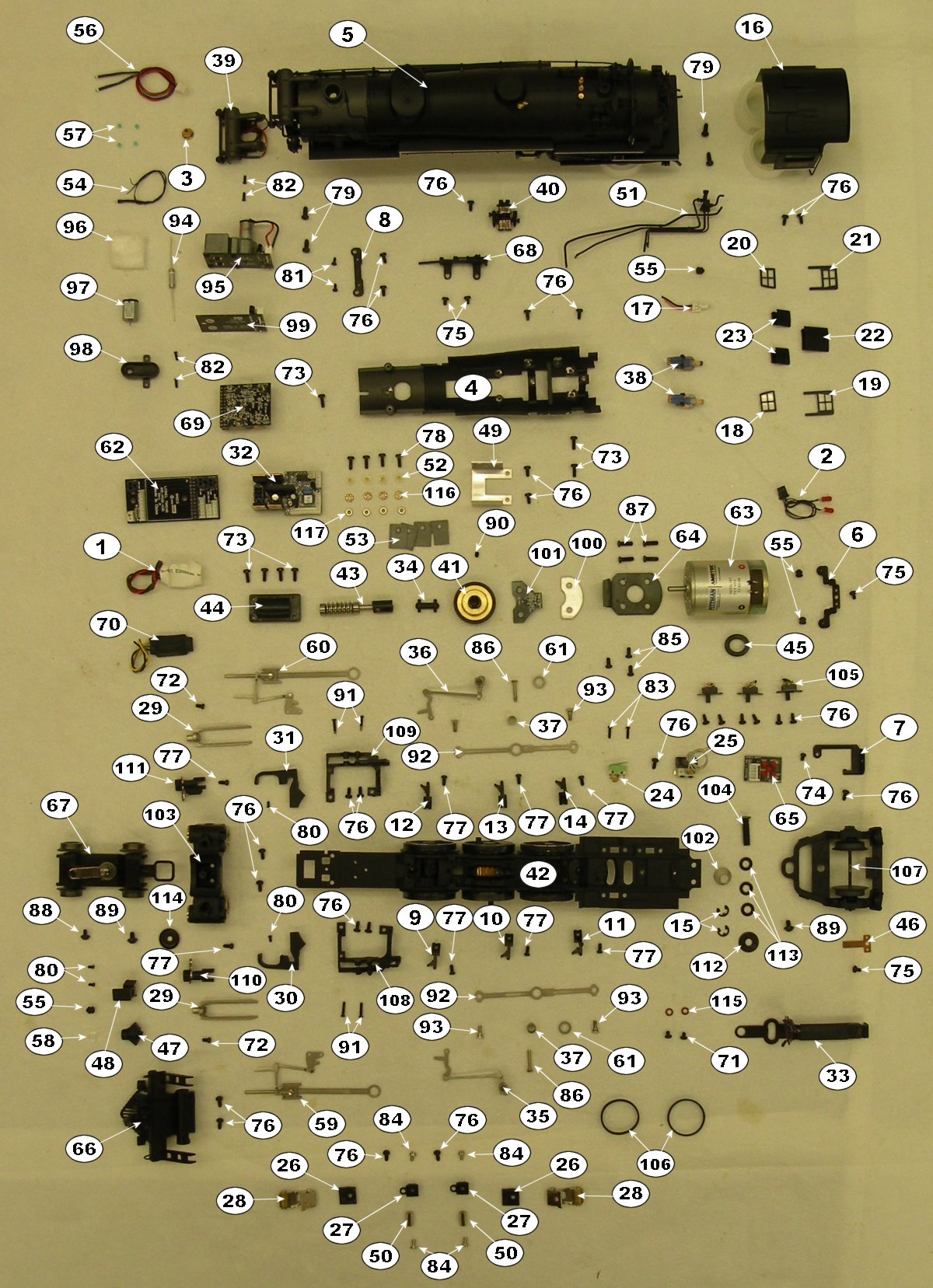 C&O F-19 4-6-2 Pacific #490 ENGINE ONLY - 6101128001